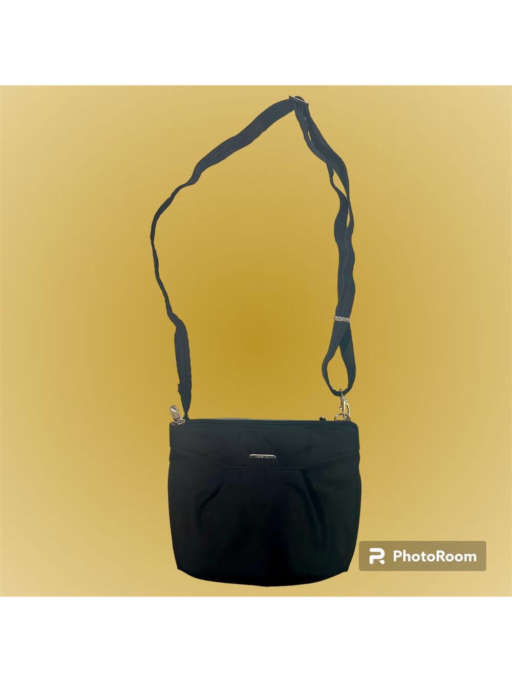 Travelon Black Nylon Gold Accents Everyday Crossbody Bag Purse NYB4567K